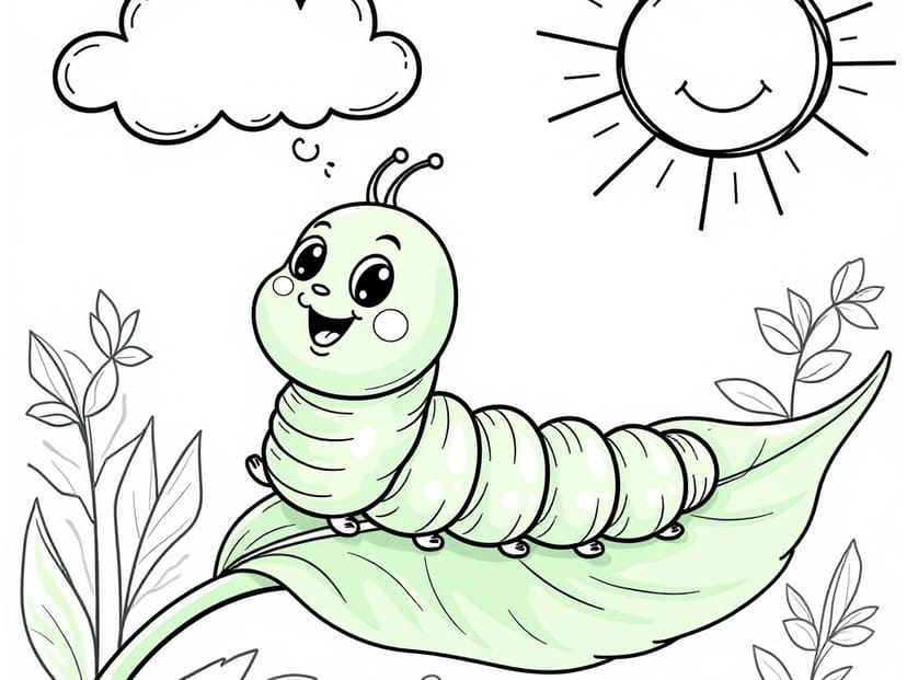 Free Caterpillar Coloring Pages – free printable coloring page
