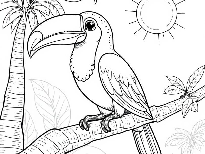 Free Toucan Coloring Pages – free printable coloring page