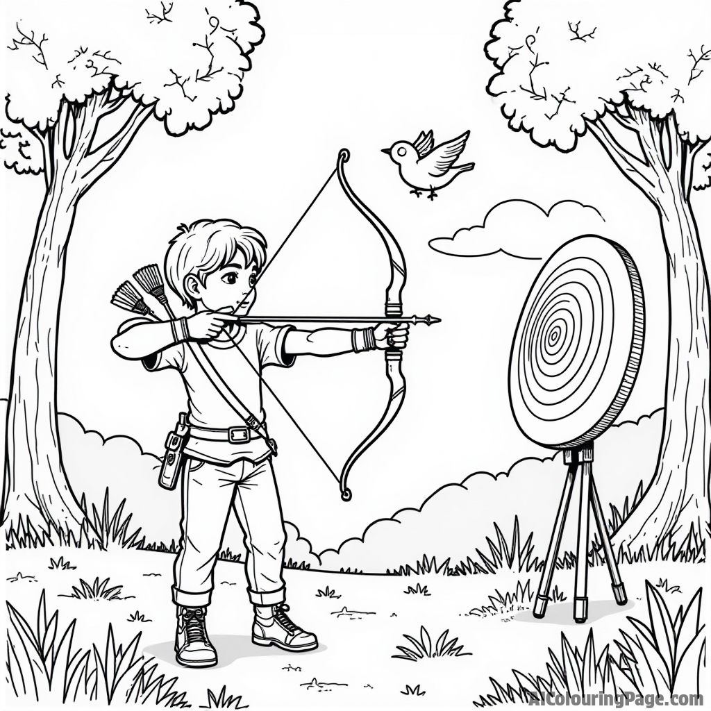 Free Archery Coloring Pages – free printable sports and activities coloring pages