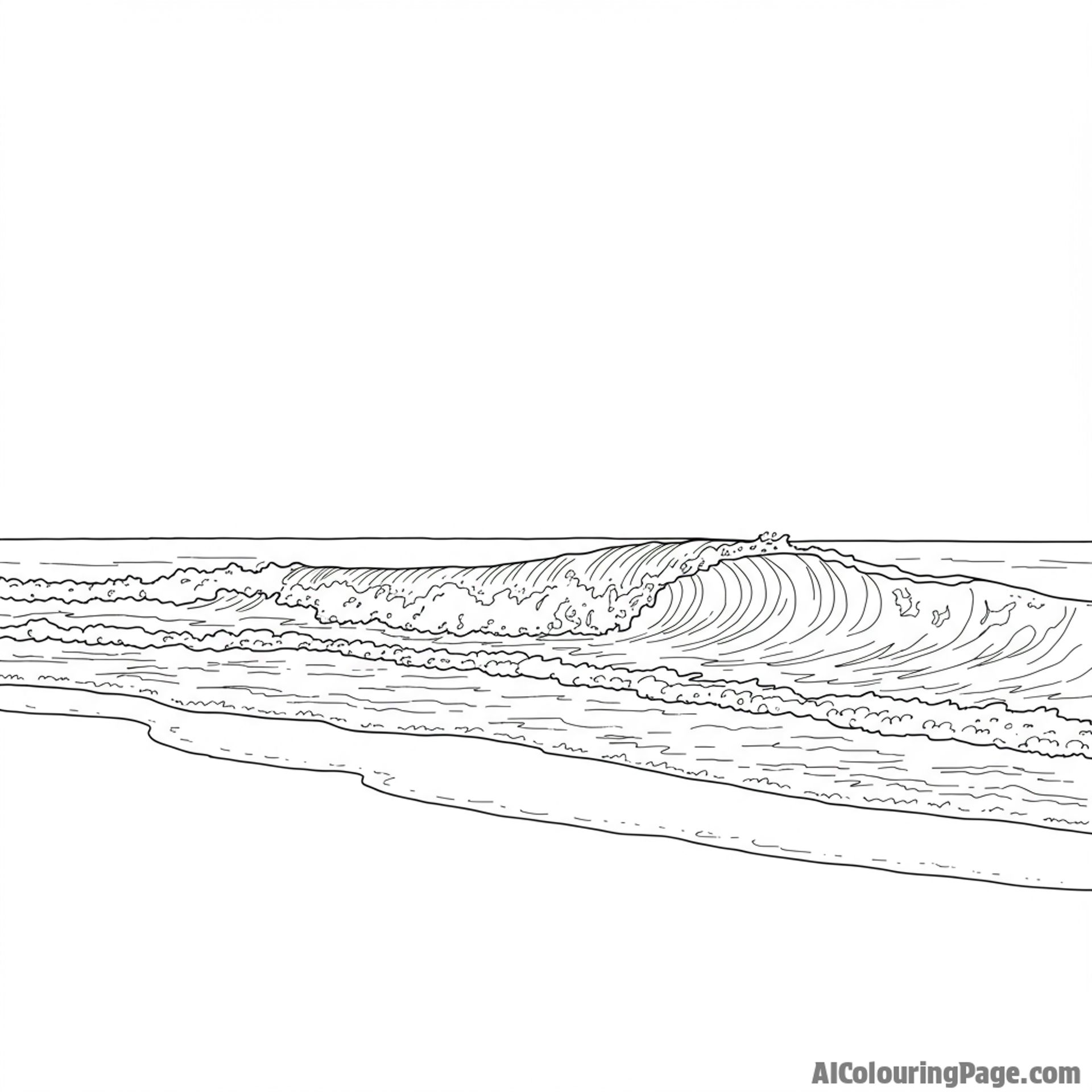 Waves crashing gently on a clean, sandy beach.