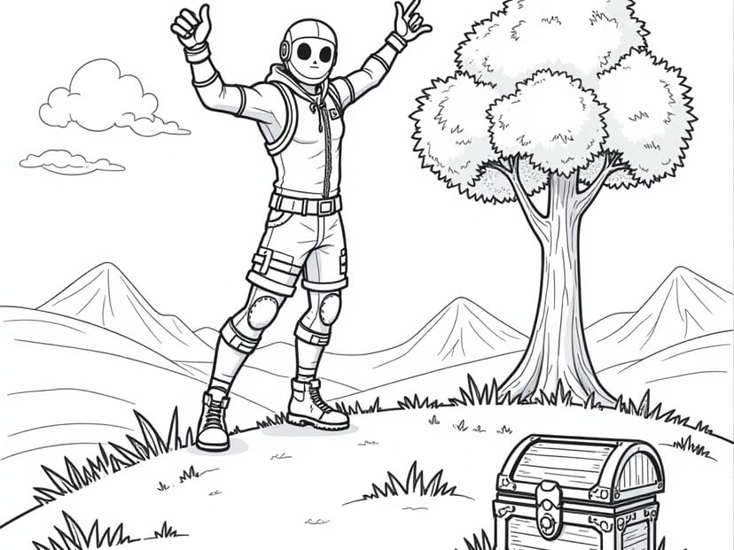 Free Fortnite Coloring Pages – free printable coloring page