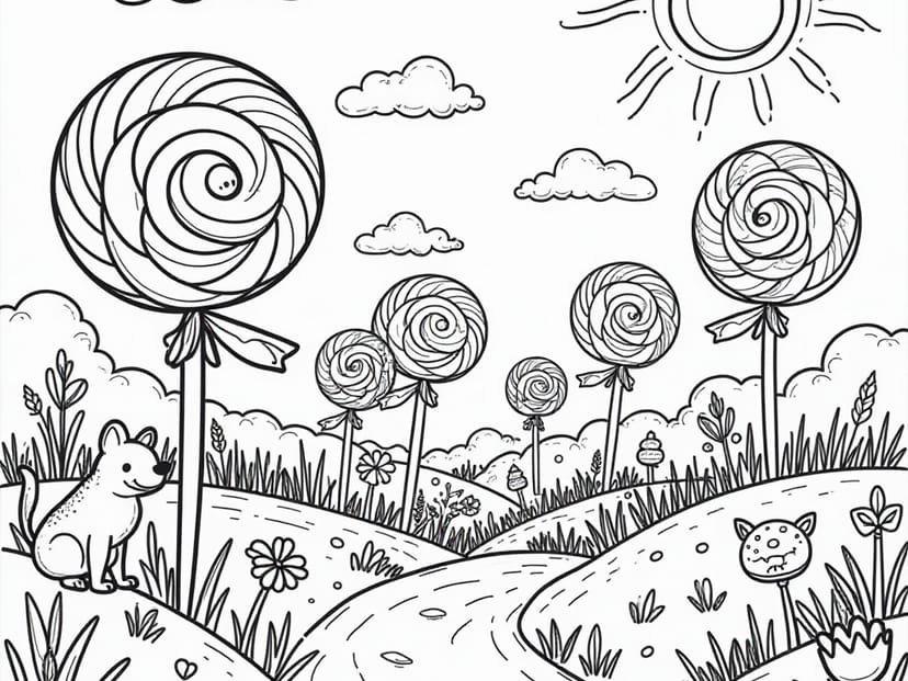 Free Lollipop Coloring Pages – free printable coloring page