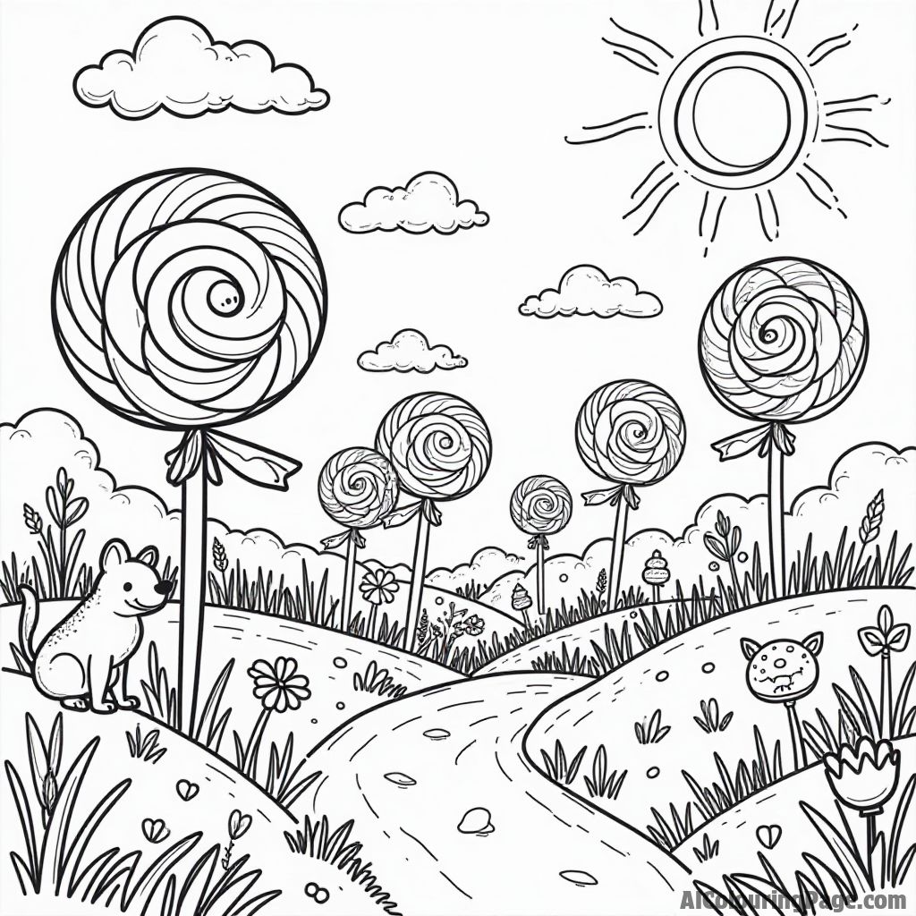 Free Lollipop Coloring Pages – free printable food and culinary art coloring pages