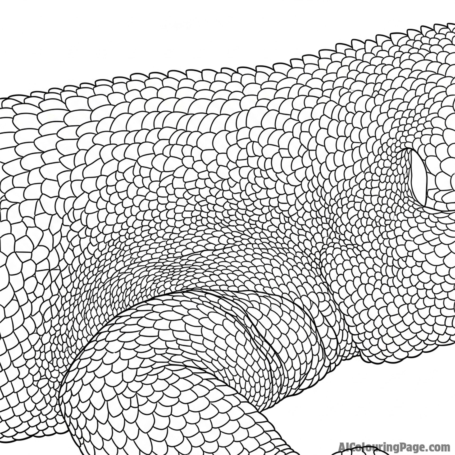 A photorealistic rendering of a lizard's scaly hide in extreme detail.