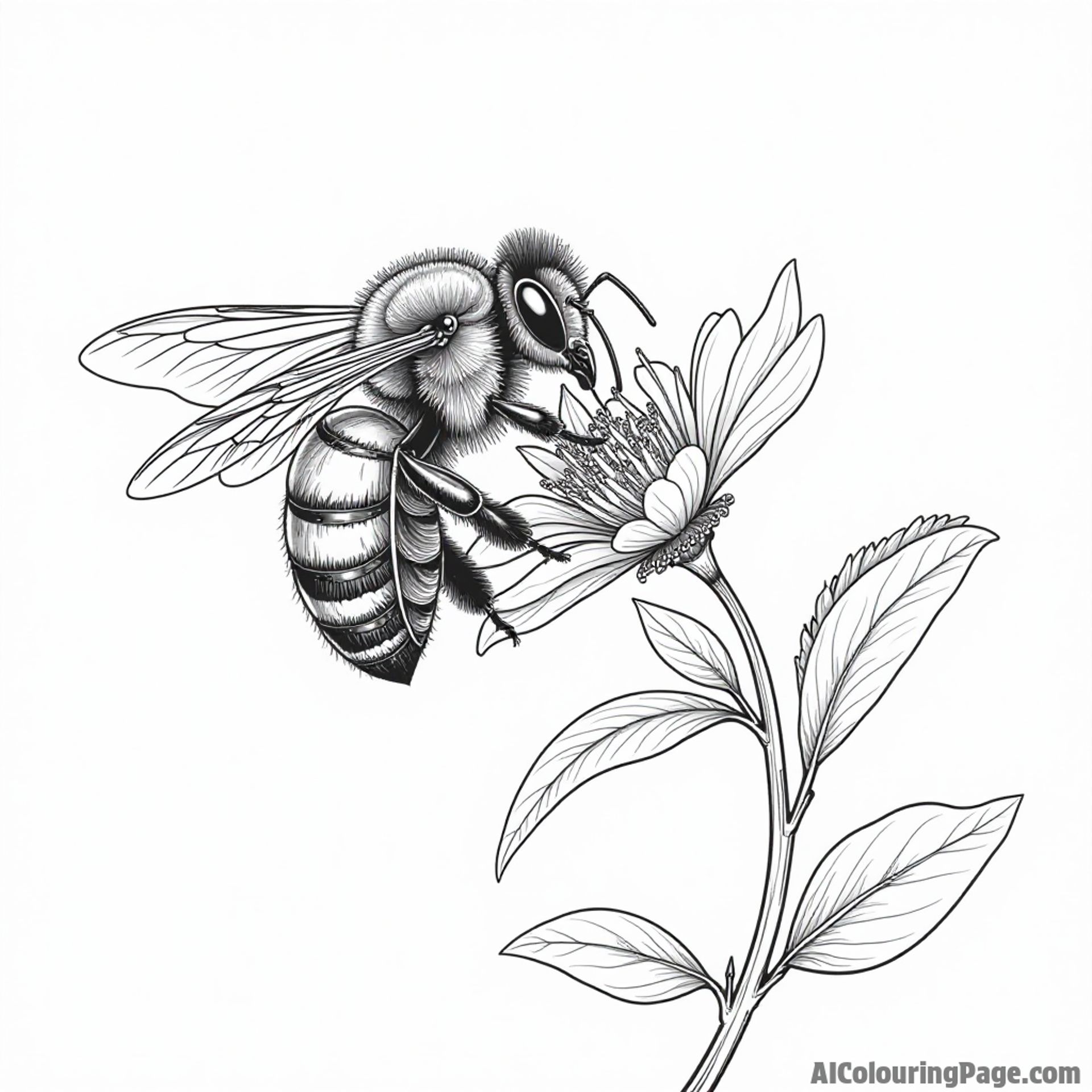 A bee collecting nectar from a blossom