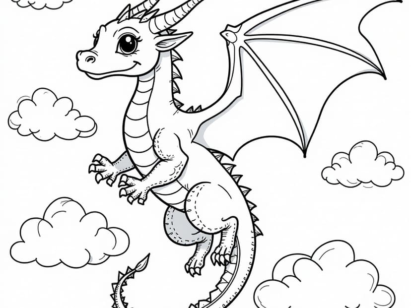 Magical Dragon Coloring Adventures: Soar, Guard, and Glow with Scales!