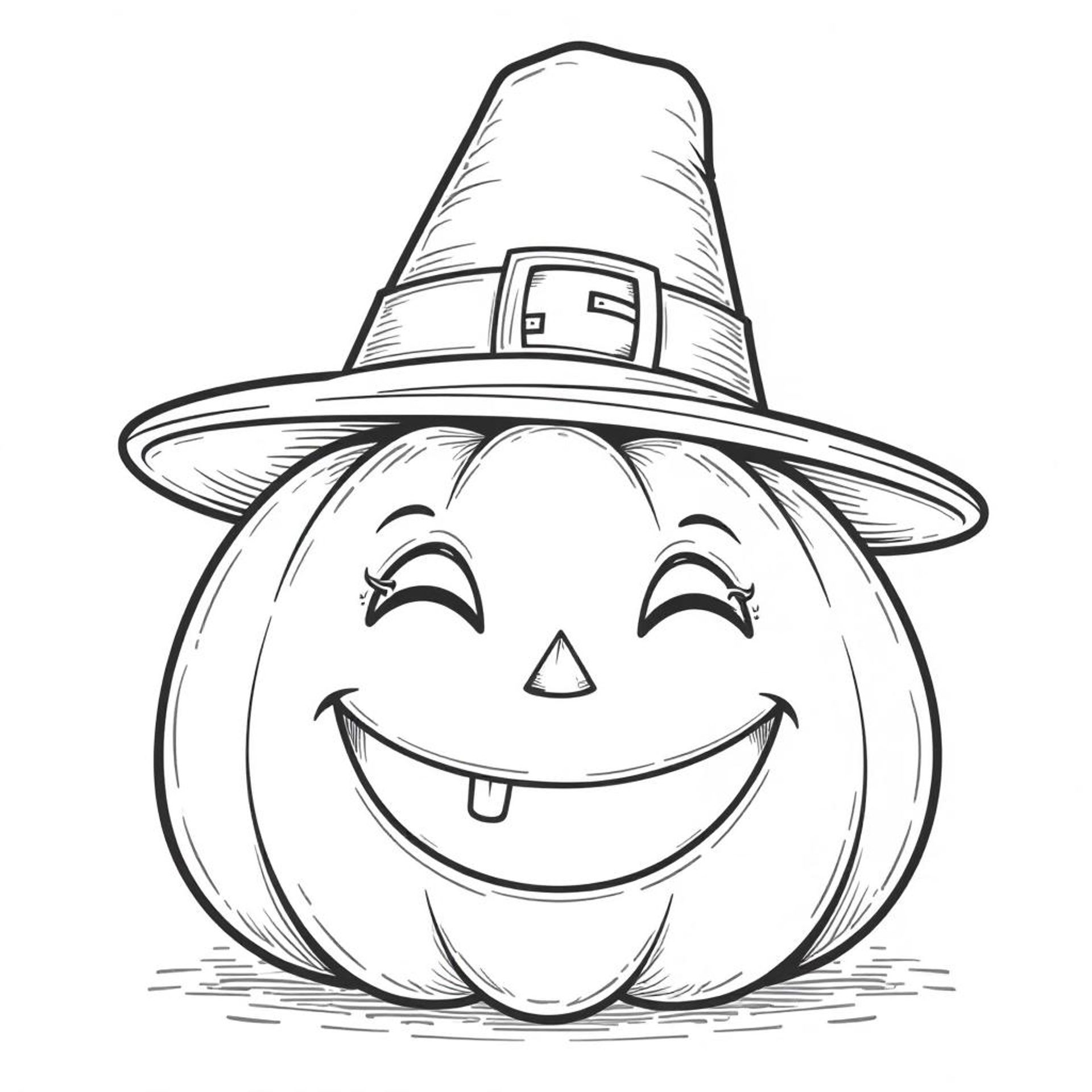 Friendly Pumpkin Coloring