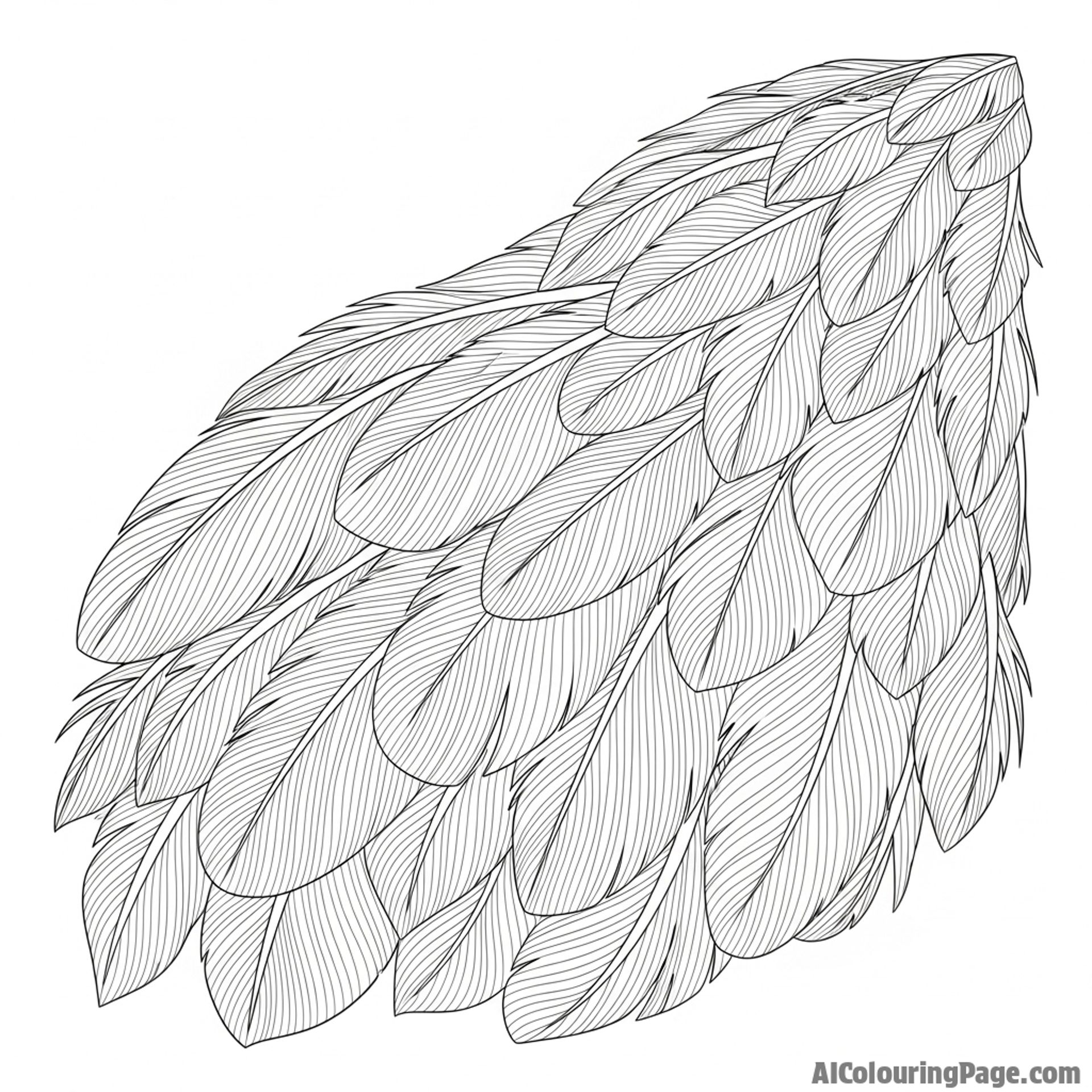 A close-up macro photograph of a chicken's intricate feather pattern.