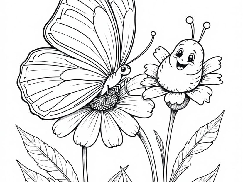 Free Butterfly Coloring Pages – free printable coloring page