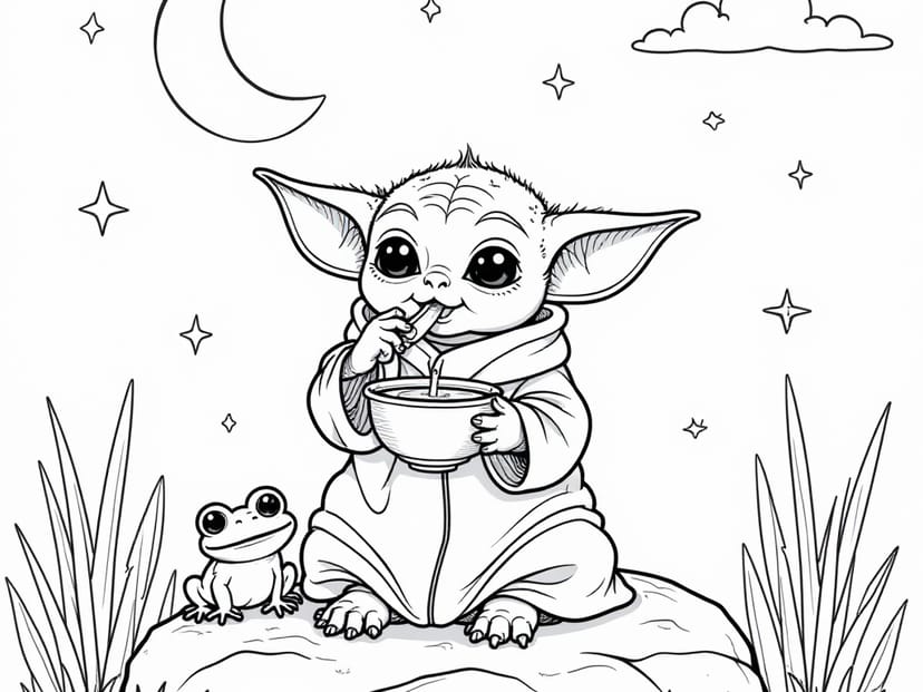 Free Baby Yoda Coloring Pages – free printable coloring page