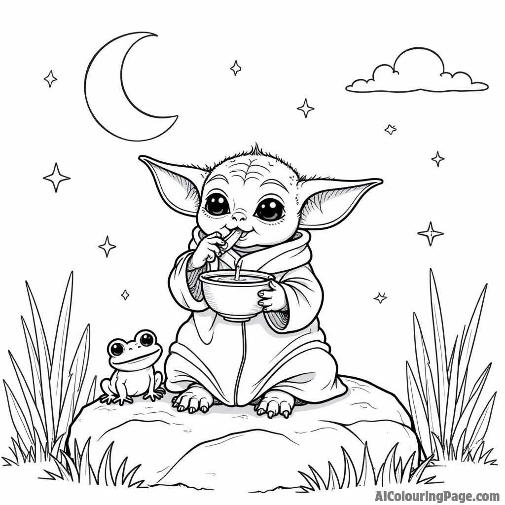 Free Baby Yoda Coloring Pages – free printable famous characters coloring pages