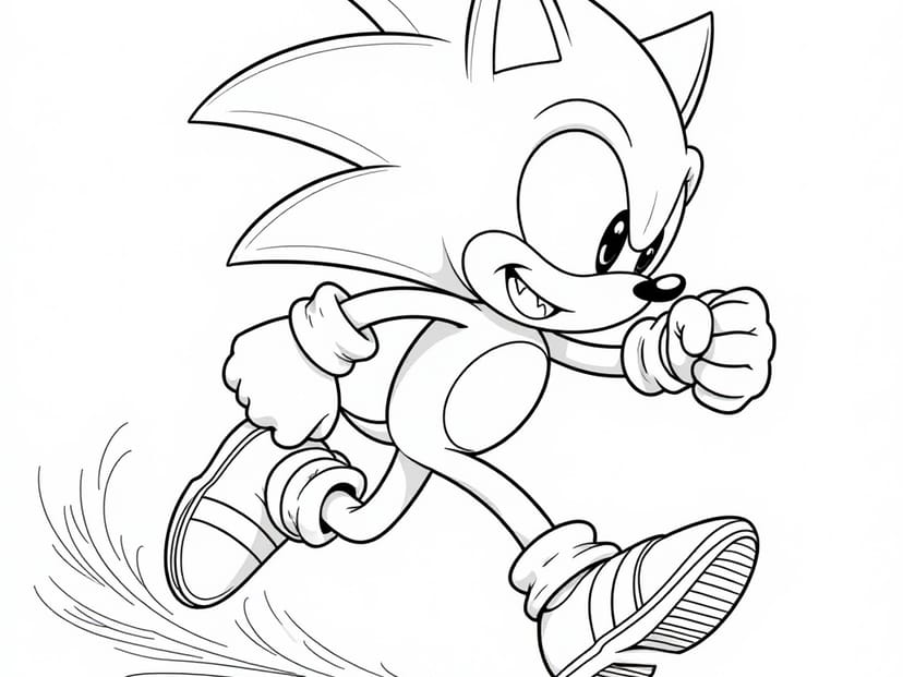 Zoom into Fun: 20 Sonic Coloring Pages for Super-Speed Adventure Kids!