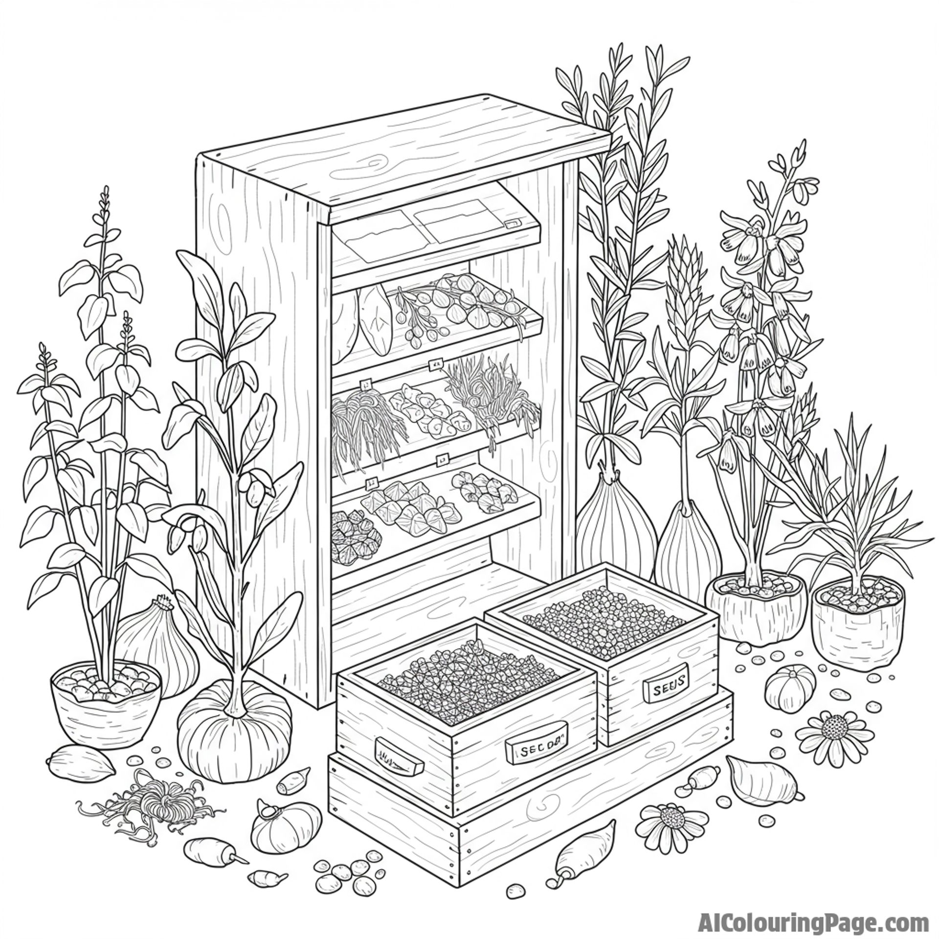 Seed bank preserving rare and endangered plant species.