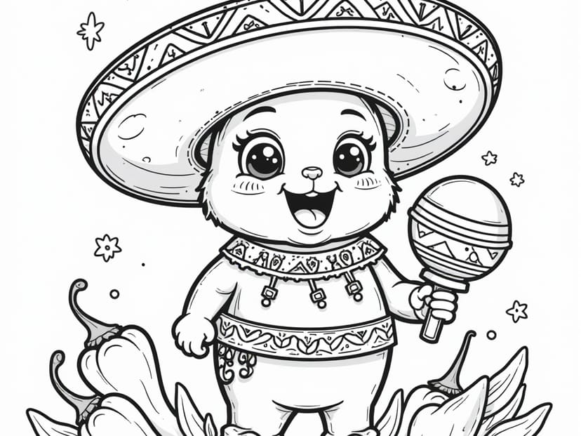 Free Taco Coloring Pages – free printable coloring page