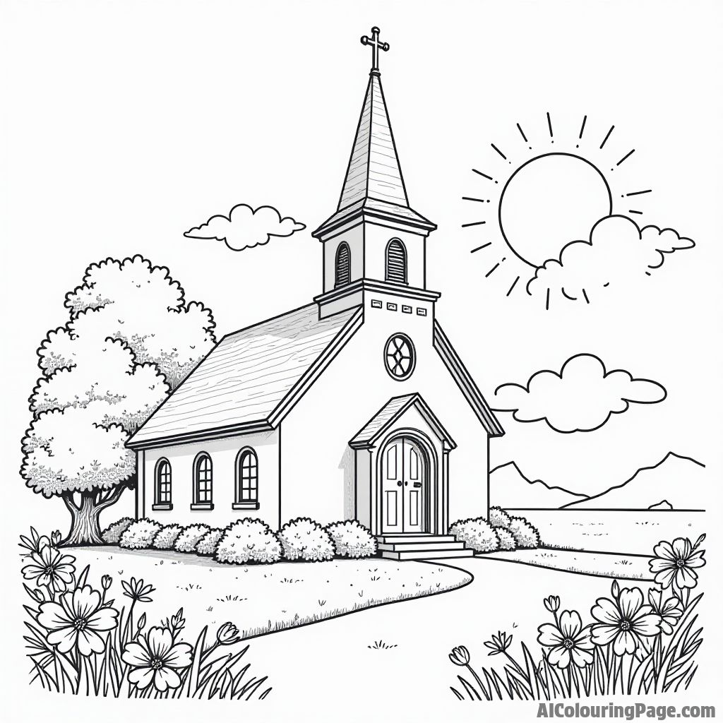 Free Church Coloring Pages – free printable bible and religious coloring pages