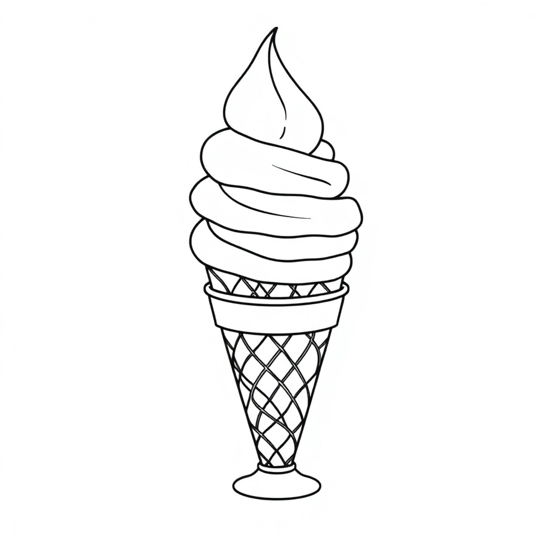 An ice cream cone in a cup