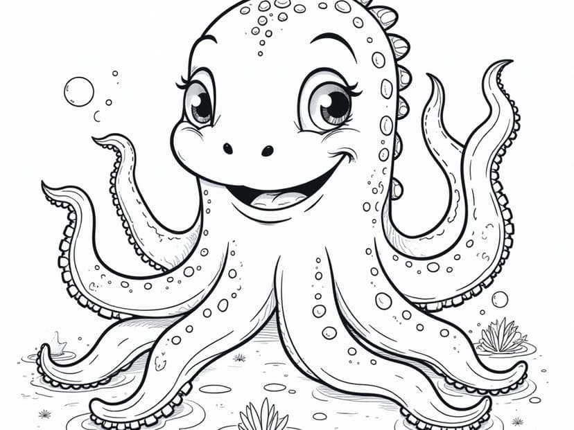 5 Free Sea Monster Coloring Pages and Prompts to Create Yours