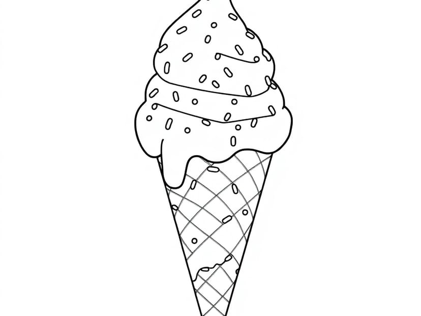 Cool Down with Ice Cream Cone Coloring Pages: 19 Fun Prompts for Kids!