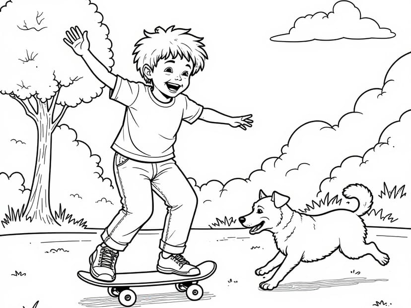 Free Skateboard Coloring Pages – free printable coloring page