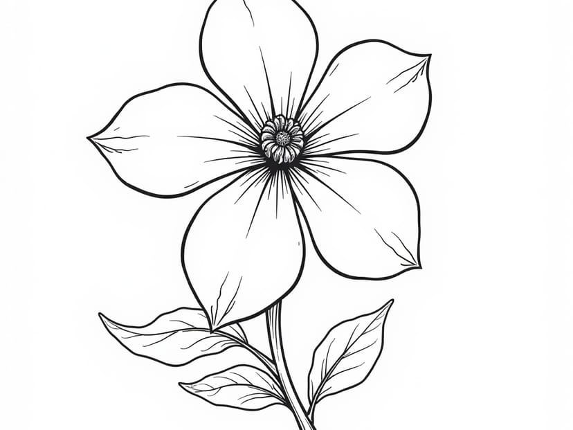 Jasmine Magic: Flower Coloring Fun for Kids and Nature Lovers!