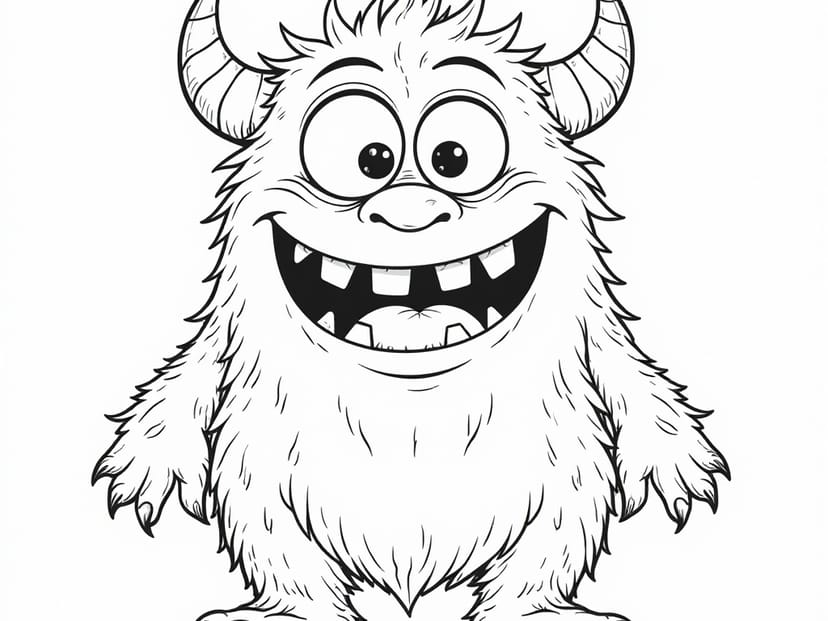 Monster Themed Coloring Pages + Prompts