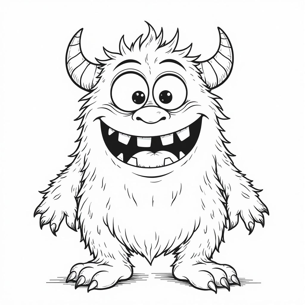 Monster Themed Coloring Pages + Prompts