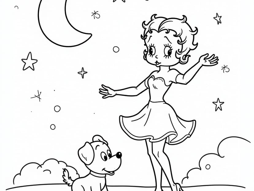 Free Betty Boop Coloring Pages – free printable coloring page