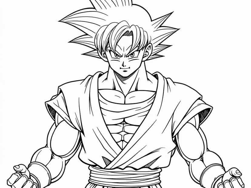 Color Your Way to Super Saiyan Fun: Awesome Goku Pages for Dragon Ball Fans!