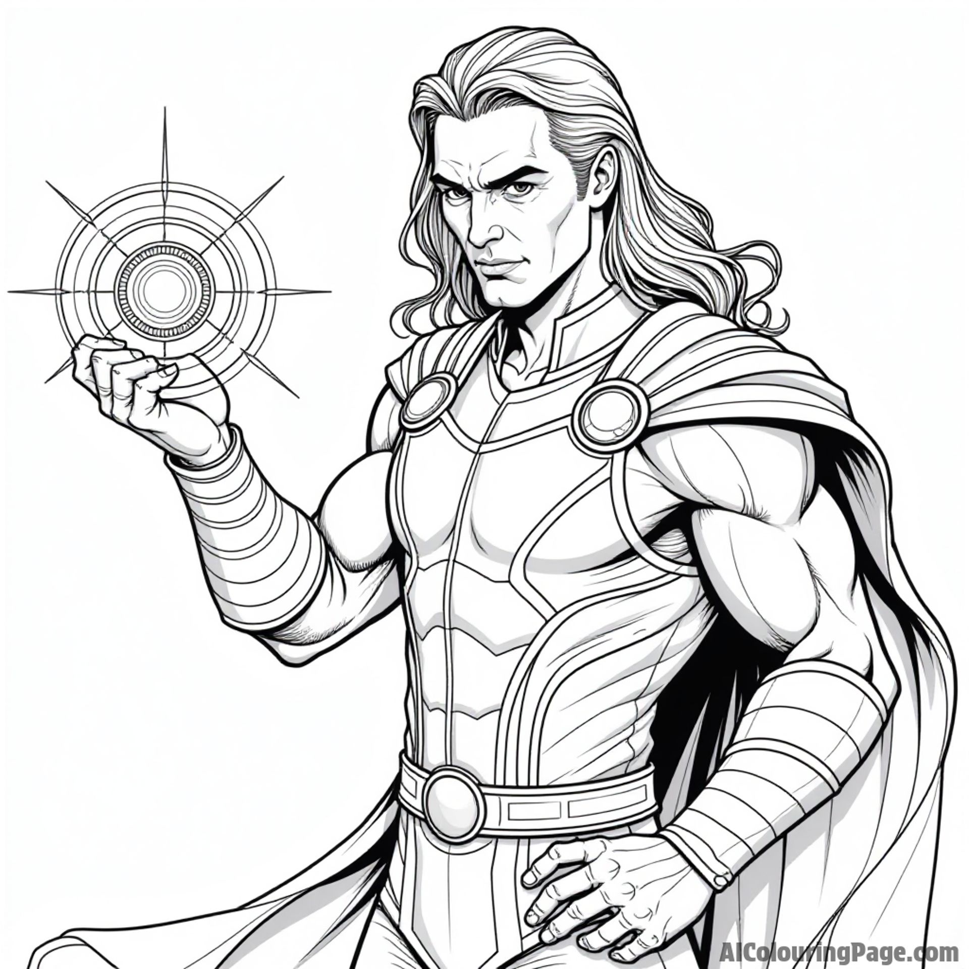 Loki holding the Tesseract