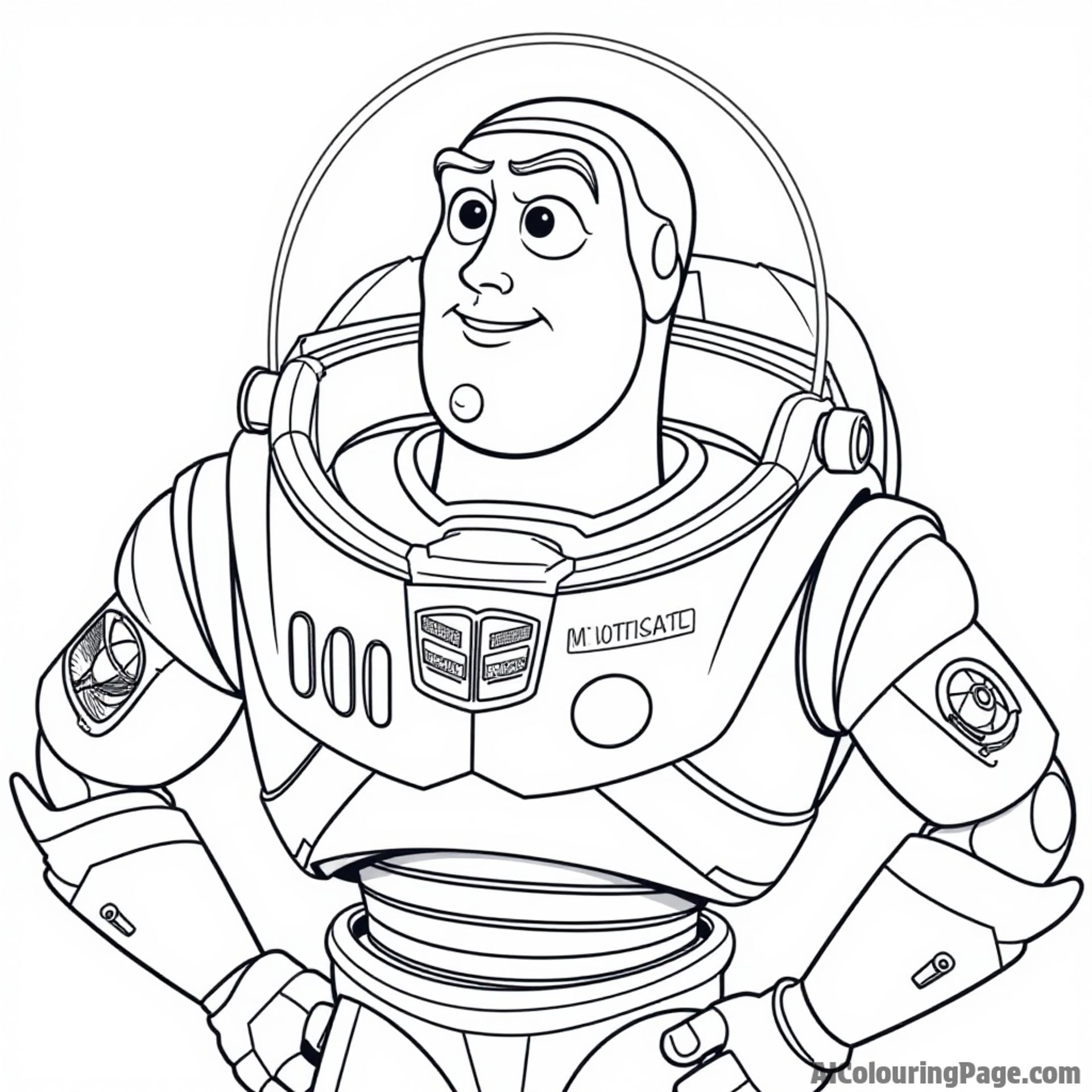 Buzz Lightyear with his visor down