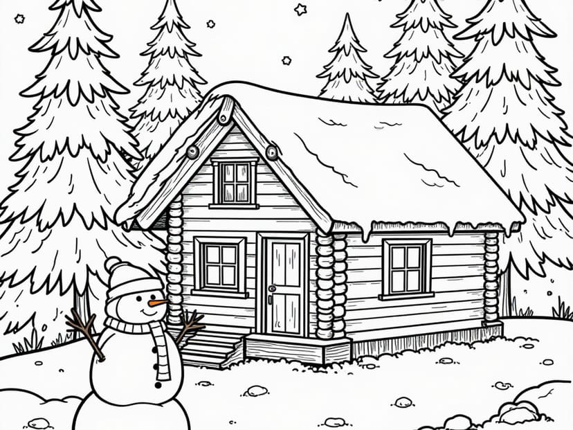 Free Winter Coloring Pages – free printable coloring page